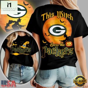 Green Bay Packers 2025 NFL Halloween Witch Unisex 3D Shirt