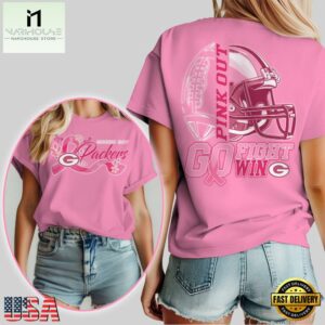 Green Bay Packers 2025 NFL Tackle Breast Cancer Unisex 3D Shirt