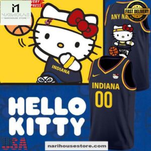Hello Kitty Indiana Hoops Custom Basketball Jersey