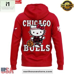 Hello Kitty x Chicago Bulls 2025 All Over Print Unisex Hoodie