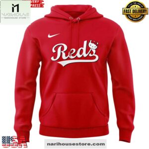Hello Kitty x Cincinnati Reds Edition All Over Print Unisex Hoodie