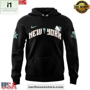 Hello Kitty x New York Liberty Black Special 3D Hoodie Shirt