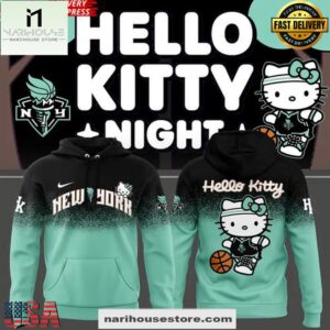 Hello Kitty x New York Liberty Night Edition 3D Hoodie Shirt
