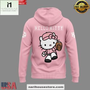 Houston Astros The Next Frontier x Hello Kitty 2025 Pink All Over Print Unisex Hoodie