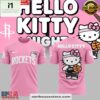 Houston Rockets Hello Kitty Night Edition Pink Unisex 3D Shirt