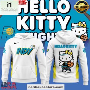 Indiana Pacers x Hello Kitty Night Performance All Over Print Unisex Hoodie