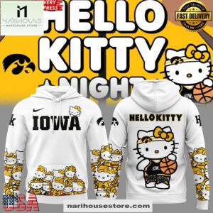 Iowa Women’s Basketball x Hello Kitty All Over Print Unisex Hoodie