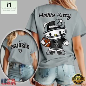 Las Vegas Raiders NFL x Hello Kitty All Over Print Shirt
