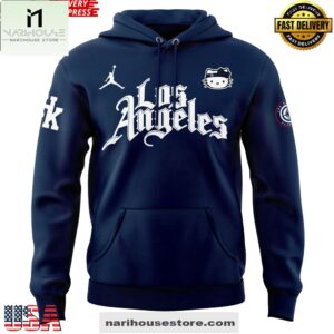 Los Angeles Clippers Hello Kitty Night Limited All Over Print Unisex Hoodie