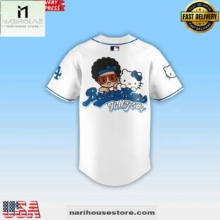 Los Angeles Dodgers Bruno Mars and Hello Kitty Special Jersey Shirt