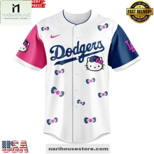 Los Angeles Dodgers x Hello Kitty Night 2025 Baseball Jersey Shirt