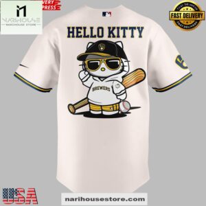 Milwaukee Brewers x Hello Kitty 2025 Baseball Jersey Shirt