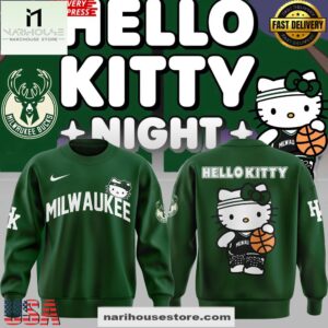 Milwaukee Bucks x Hello Kitty Night New Design Sweatshirt