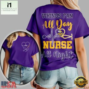 Minnesota Vikings NFL All Day Nurse All Night Unisex 3D Shirt