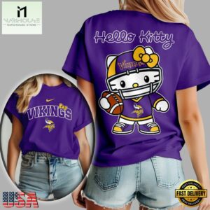 Minnesota Vikings NFL x Hello Kitty All Over Print Shirt