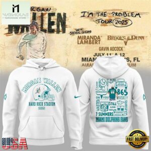 Morgan Wallen Miami Dolphins White 3D Hoodie Shirt