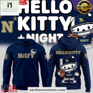 Navy Midshipmen x Hello Kitty Night Special All Over Print Hoodie Shirt