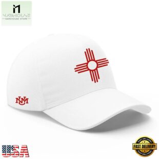 New Mexico Lobos Wordmark Logo Uniform White Cap