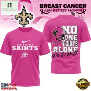 New Orleans Saints 2025 NFL Breast Cancer October Limited Edition 3D Shirt