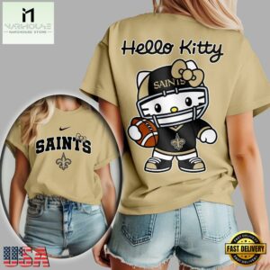 New Orleans Saints NFL x Hello Kitty All Over Print Shirt