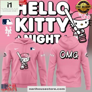 New York Mets Hello Kitty Night 2025 OMG All Over Print Unisex Hoodie
