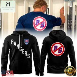 New York Rangers No BS 2025 Black Hoodie