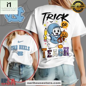 North Carolina Tar Heels NCAA Halloween Trick Or Teach T-Shirt