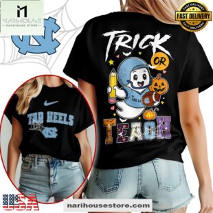 North Carolina Tar Heels NCAA Halloween Trick Or Teach T-Shirt