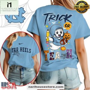 North Carolina Tar Heels NCAA Halloween Trick Or Teach T-Shirt