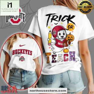 Ohio State Buckeyes NCAA Halloween Trick Or Teach T-Shirt