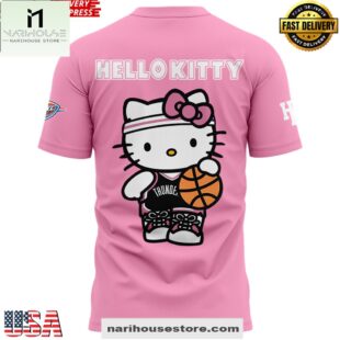 Oklahoma City Thunder x Hello Kitty 2025 Pink 3D Shirt
