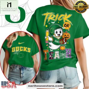 Oregon Ducks NCAA Halloween Trick Or Teach T-Shirt
