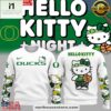 Oregon Ducks x Hello Kitty Night Special White Sweatshirt