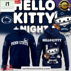 Penn State Nittany Lions x Hello Kitty Night Performance All Over Print Hoodie Shirt