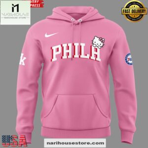 Philadelphia 76ers Hello Kitty Special All Over Print Unisex Hoodie