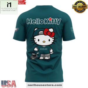 Philadelphia Eagles x Hello Kitty 2025 Green Unisex 3D Shirt 5 Philadelphia Eagles x Hello Kitty 2025 Green Unisex 3D Shirt