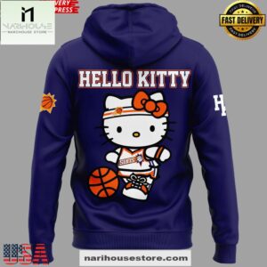 Phoenix Suns Hello Kitty Night 2025 Purple All Over Print Unisex Hoodie