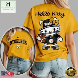 Pittsburgh Steelers NFL x Hello Kitty All Over Print Shirt