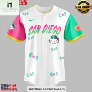 San Diego Padres Hello Kitty Night 2025 Baseball Jersey Shirt