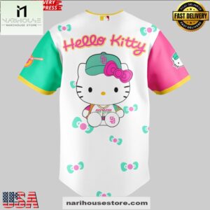 San Diego Padres Hello Kitty Night 2025 Baseball Jersey Shirt