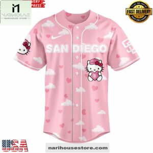 San Diego Padres Hello Kitty Night Plush Edition Baseball Jersey Shirt