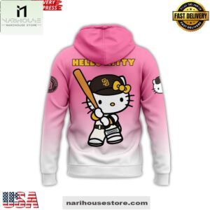 San Diego Padres x Hello Kitty Night 2025 Pink All Over Print Unisex Hoodie