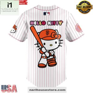San Francisco Giants x Hello Kitty Night Game 2025 Stripe Jersey 5 San Francisco Giants x Hello Kitty Night Game 2025 Stripe Jersey