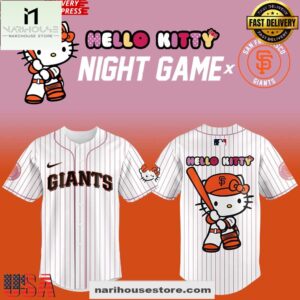 San Francisco Giants x Hello Kitty Night Game 2025 Stripe Jersey