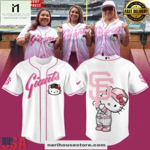 San Francisco Giants x Hello Kitty Pink Game Day Limited Baseball Jersey
