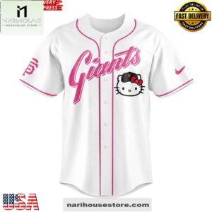 San Francisco Giants x Hello Kitty Special White Baseball Jersey