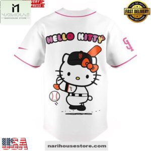 San Francisco Giants x Hello Kitty Special White Baseball Jersey