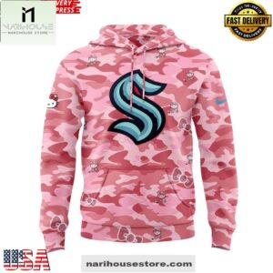 Seattle Kraken Hello Kitty Night Game 2025 All Over Print Unisex Hoodie