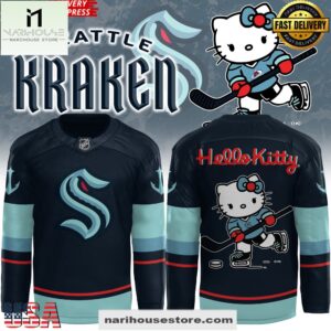 Seattle Kraken x Hello Kitty Special New Design Hockey Jersey