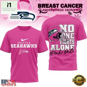 Seattle Seahawks 2025 NFL Breast Cancer October Limited Edition 3D Shirt